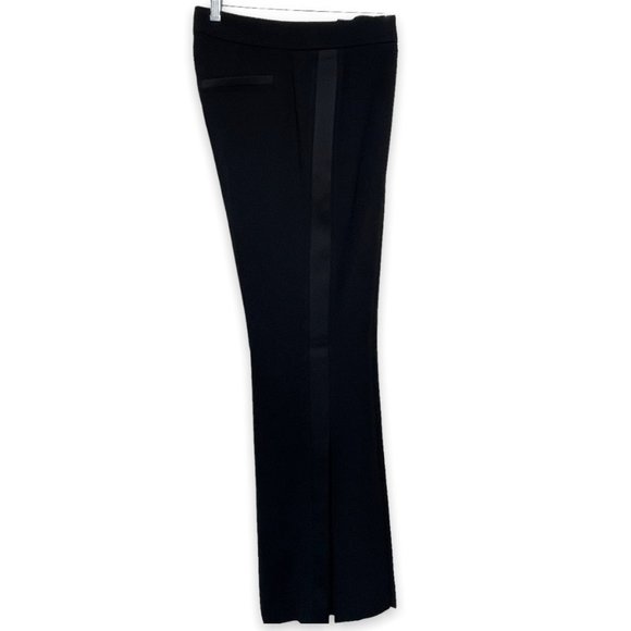 NWT Tuxedo Pant with side Satin Flared Leg w/sexy Side Slit by Trina Turk size 6 - Picture 5 of 11